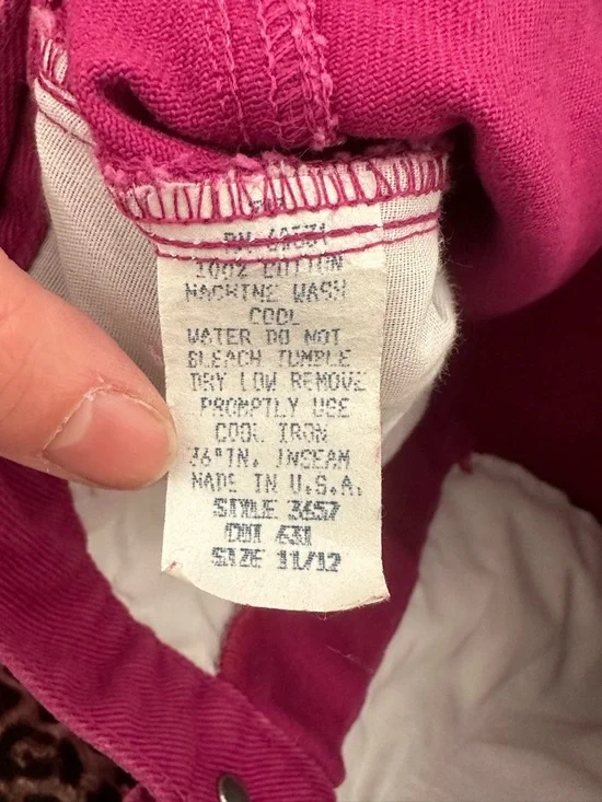 Magenta Rough Rider Jeans - Picture 3 of 3